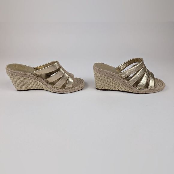 Vince Camuto Women's Molisana Espadrille Wedge Sandal 9M in Egyptian Gold NEW - Picture 2 of 9